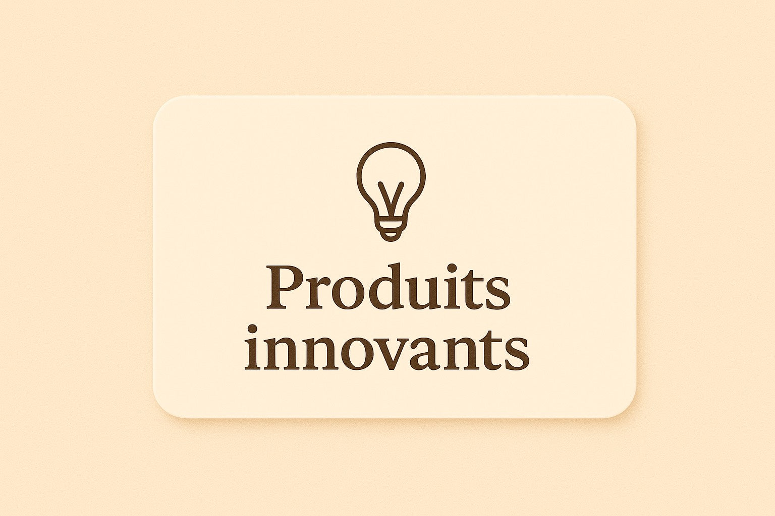 produits innovants